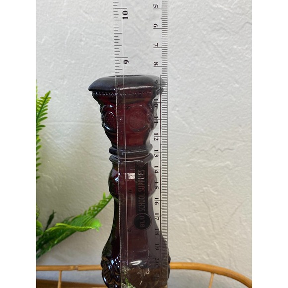 3 Avon Ruby Red Glass Candlesticks 1876 Cape Cod - Picture 4 of 4